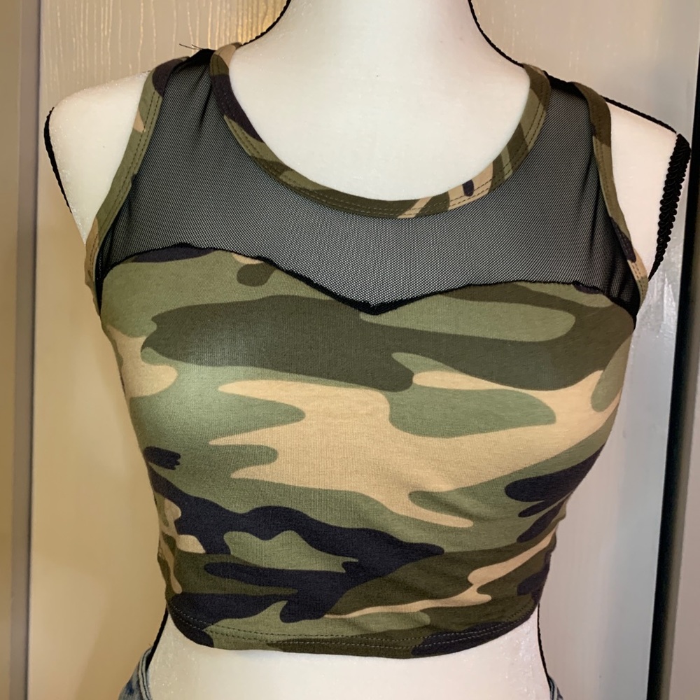 Cute camo crop top